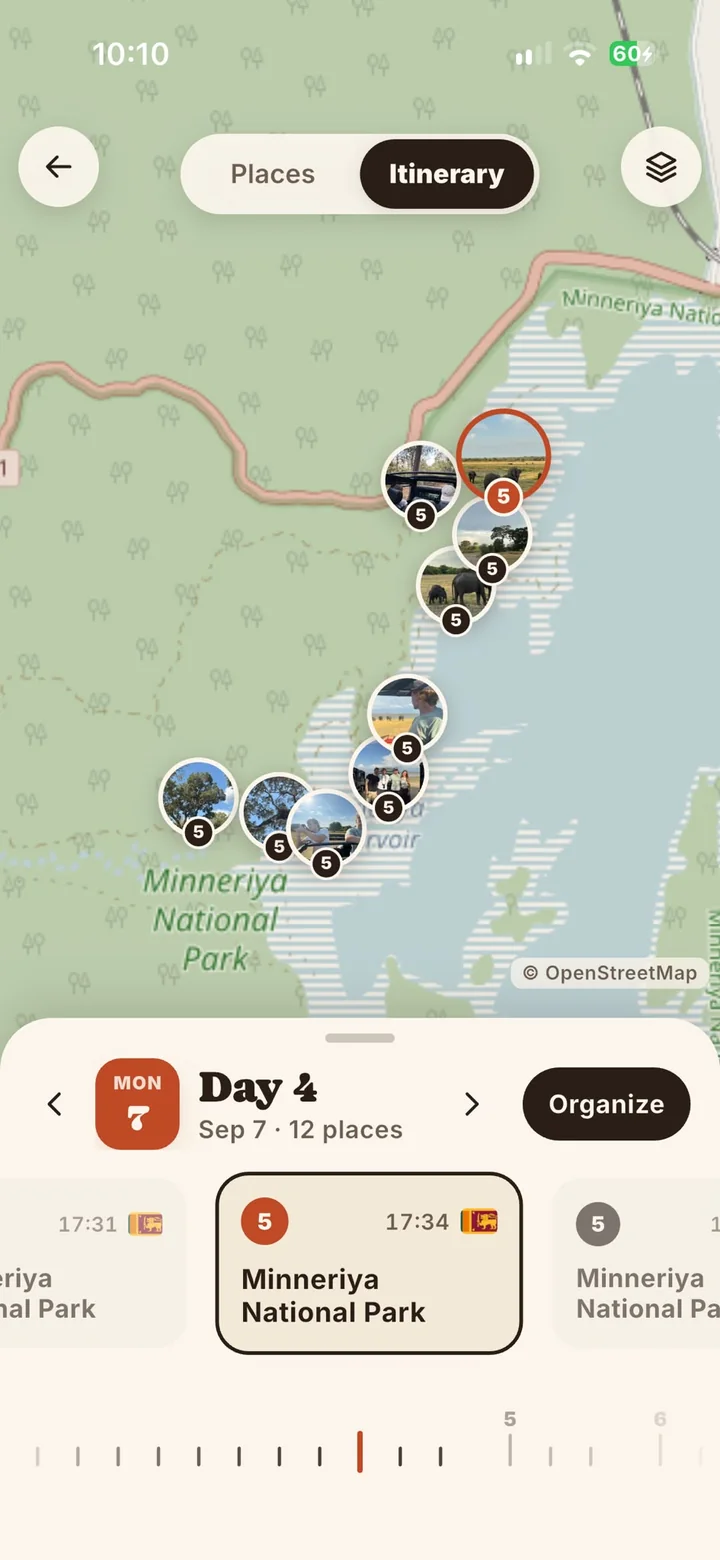 A trip in Dotted: the map, the dates and the image to share